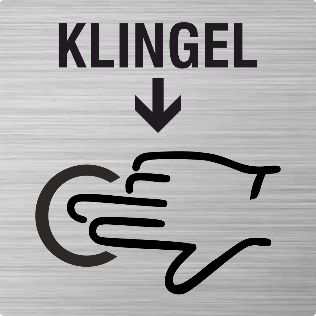 Piktogramme hier Klingeln aus Edelstahl2