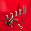 Abstandshalter Edelstahl mit Inbus in 5 Größen - Bergenhusen<br>- Ø 15 mm <br>- Plattenbohrung 11mm<br>- PS  6-8|5-10mm<br>- WA 10,15,25,50 mm <br>- Sonderbau ab 100Stck