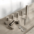 Abstandshalter Edelstahl mit Inbus in 5 Größen - Bergenhusen<br>- Ø 15 mm <br>- Plattenbohrung 11mm<br>- PS  6-8|5-10mm<br>- WA 10,15,25,50 mm <br>- Sonderbau ab 100Stck