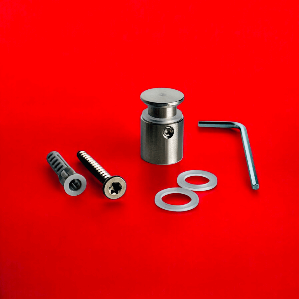 Abstandshalter Edelstahl mit Inbus in 5 Größen - Bergenhusen<br>- Ø 15 mm <br>- Plattenbohrung 11mm<br>- PS  6-8|5-10mm<br>- WA 10,15,25,50 mm <br>- Sonderbau ab 100Stck