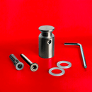 Abstandshalter Edelstahl mit Inbus in 5 Größen - Bergenhusen<br>- Ø 15 mm <br>- Plattenbohrung 11mm<br>- PS  6-8|5-10mm<br>- WA 10,15,25,50 mm <br>- Sonderbau ab 100Stck