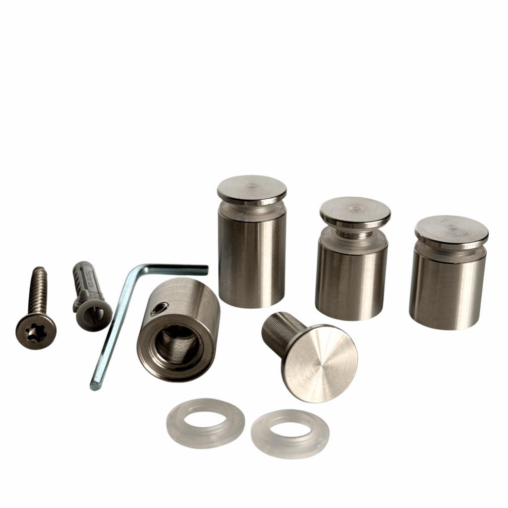 Abstandshalter Edelstahl mit Inbus in 3 Größen<br>- Durchmesser 15mm <br>- Plattenbohrung 10-11mm<br>- PS 1-6 | WA 15mm<br>- PS 8-12 | WA 15 mm<br>- PS 1-12 | WA 20 mm<br>- Sonderbau ab 100Stck<br>- Fiefbergen