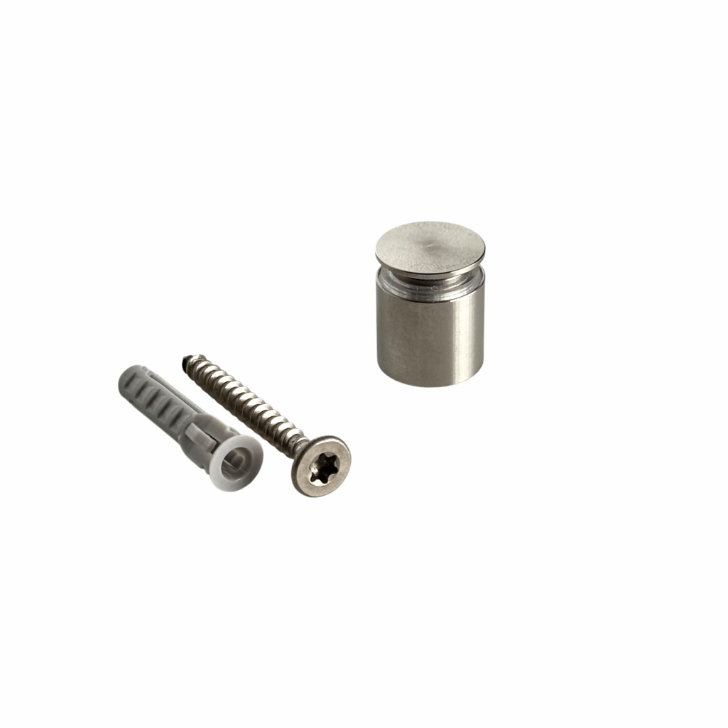 Abstandhalter Edelstahl schraubbar  in 2 Größen - List<br>- Durchmesser 14 mm <br>- Plattenbohrung 10-11 mm<br>- Plattenstärke 3-8 mm<br>- WA 13 und 25 mm <br>- Sonderbau ab 100Stck