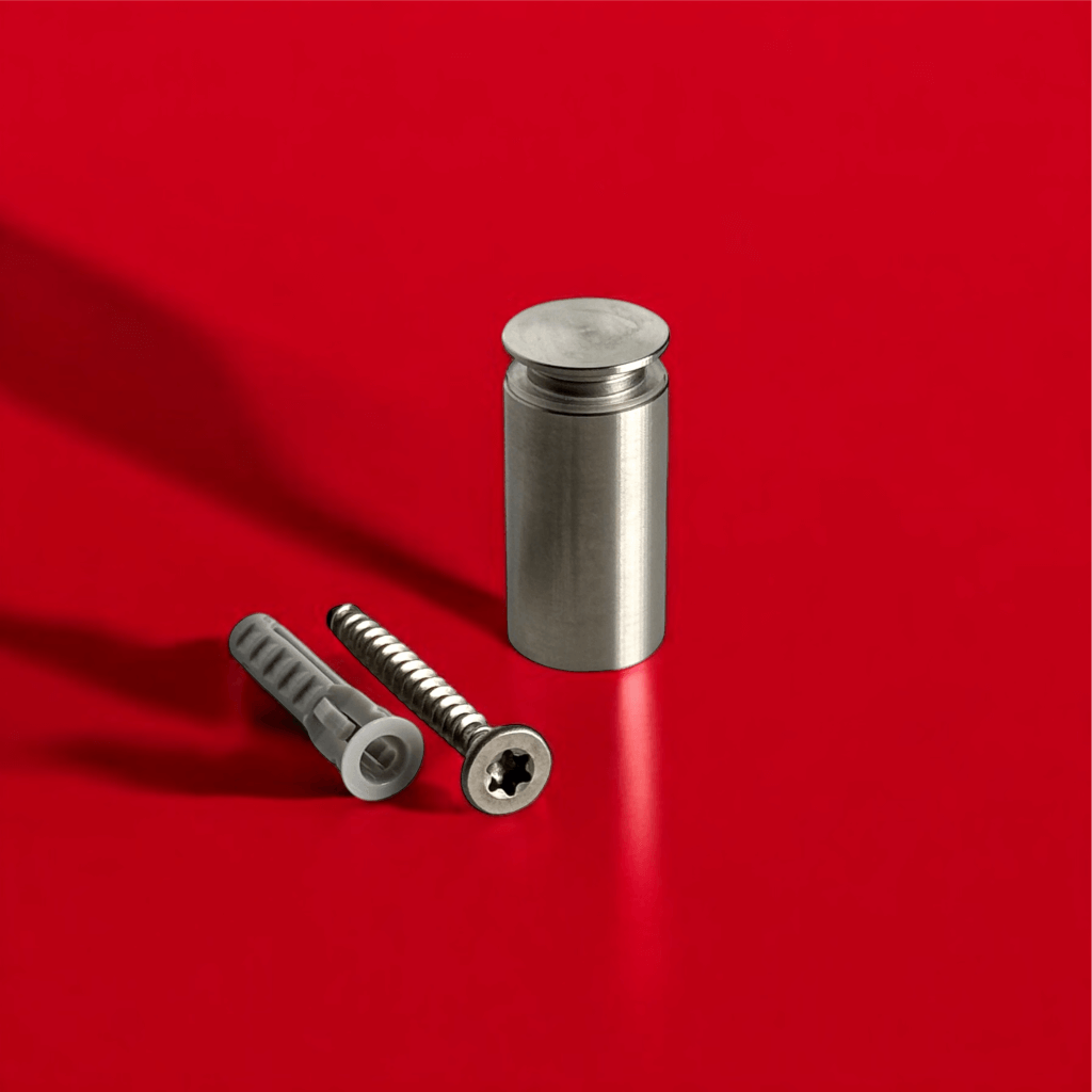 Abstandhalter Edelstahl schraubbar  in 2 Größen - List<br>- Durchmesser 14 mm <br>- Plattenbohrung 10-11 mm<br>- Plattenstärke 3-8 mm<br>- WA 13 und 25 mm <br>- Sonderbau ab 100Stck