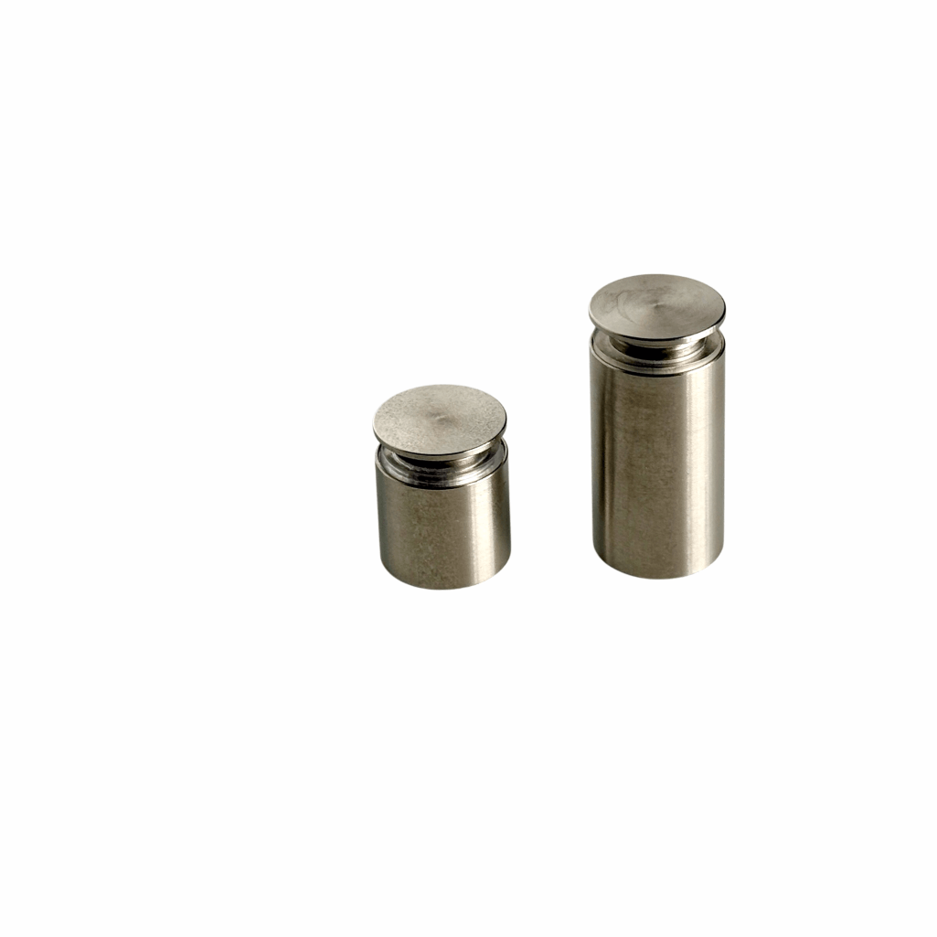 Abstandhalter Edelstahl schraubbar  in 2 Größen - List<br>- Durchmesser 14 mm <br>- Plattenbohrung 10-11 mm<br>- Plattenstärke 3-8 mm<br>- WA 13 und 25 mm <br>- Sonderbau ab 100Stck