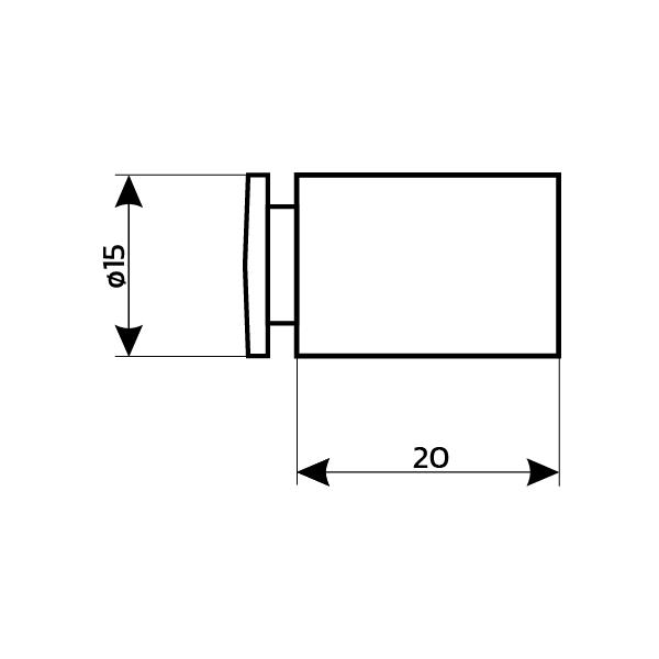 Abstandshalter edelstahl fie 15