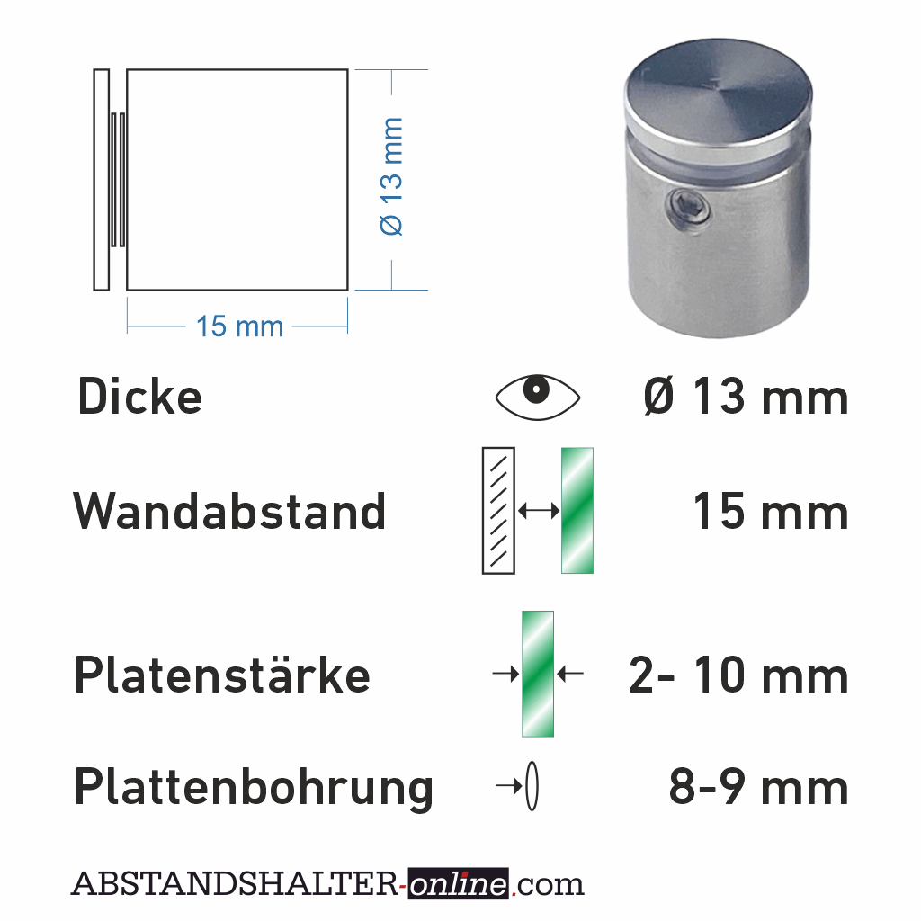 Abstandshalter edelstahl tarp 110