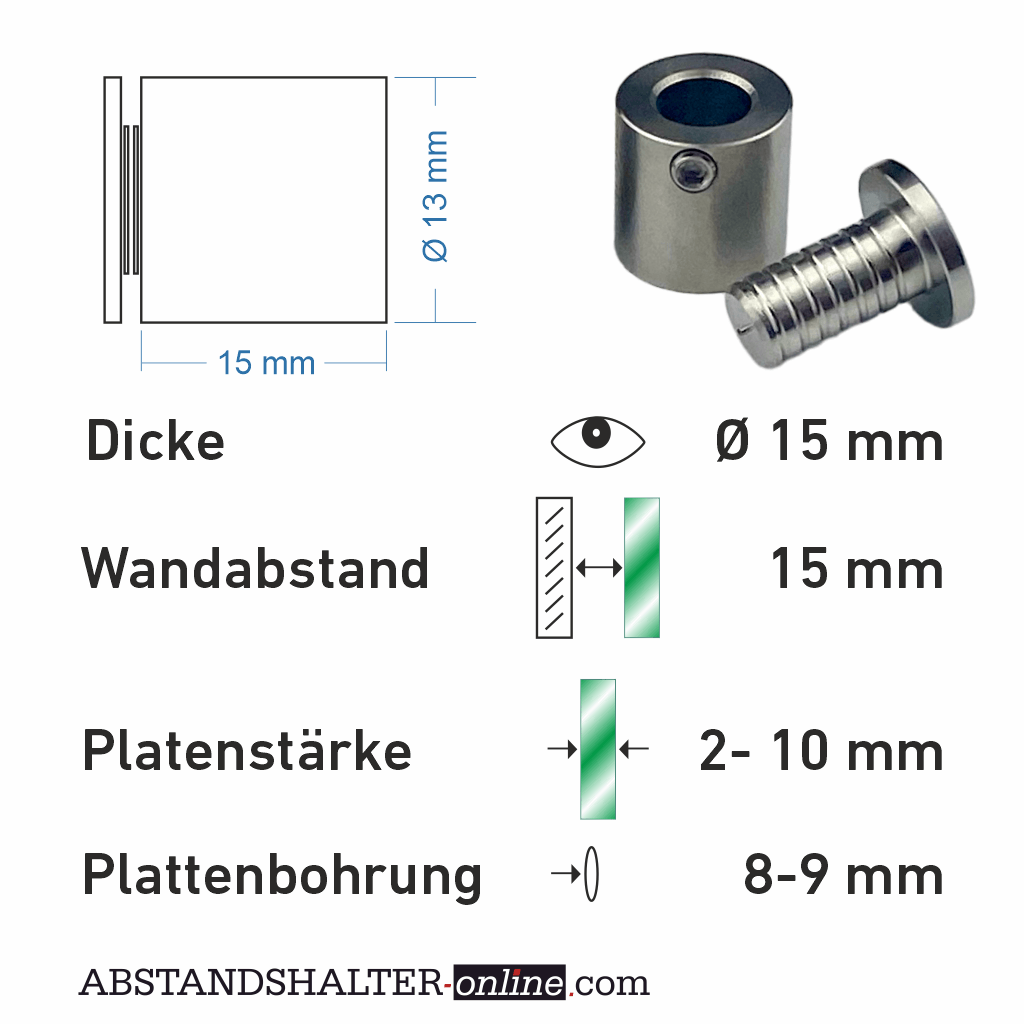 Abstandshalter edelstahl tarp 15