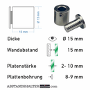 Abstandshalter edelstahl tarp 15