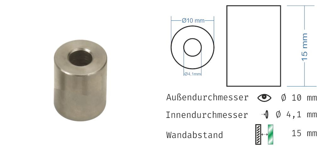 Distanzhülsen Basedow aus Edelstahl 14