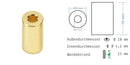Distanzhülsen Gold glänzend 14
