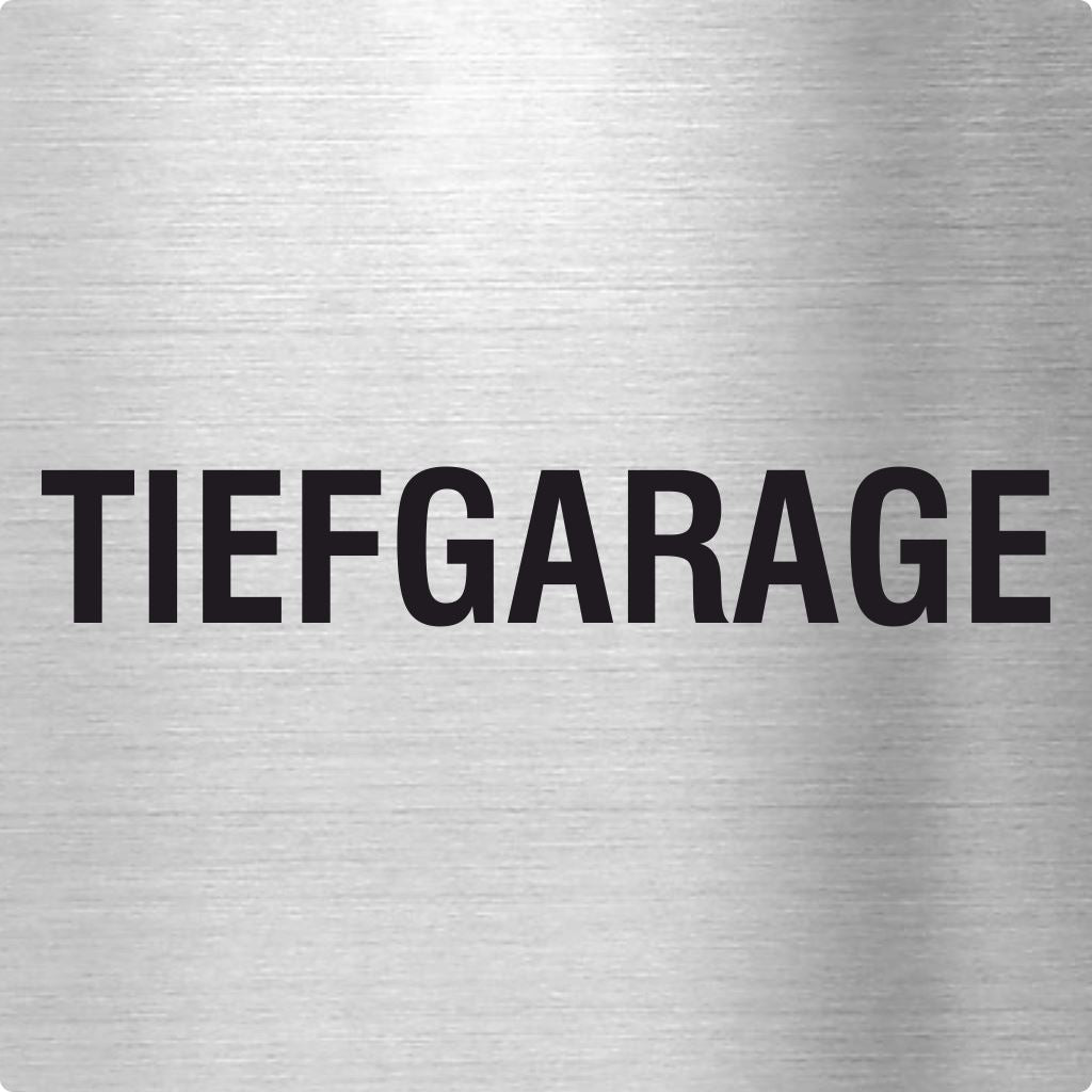 Pikto Tiefgarage Edelstahl Piktogramm Tiefgarage www.abstandshalter-online.com/ 70x70mm