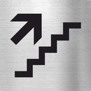Piktogramm Treppe aufwärts aus Edelstahl Piktogramm Treppe aufwärts