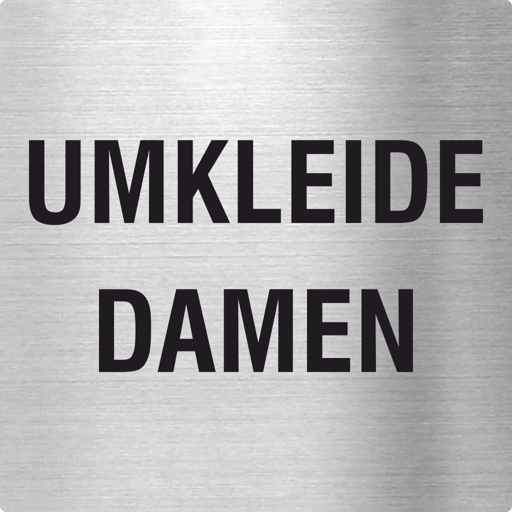 Piktogramme Umkleide Damen Edelstahl Piktogramm Umkleide Damen