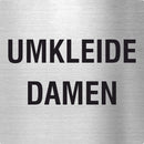 Piktogramme Umkleide Damen Edelstahl Piktogramm Umkleide Damen