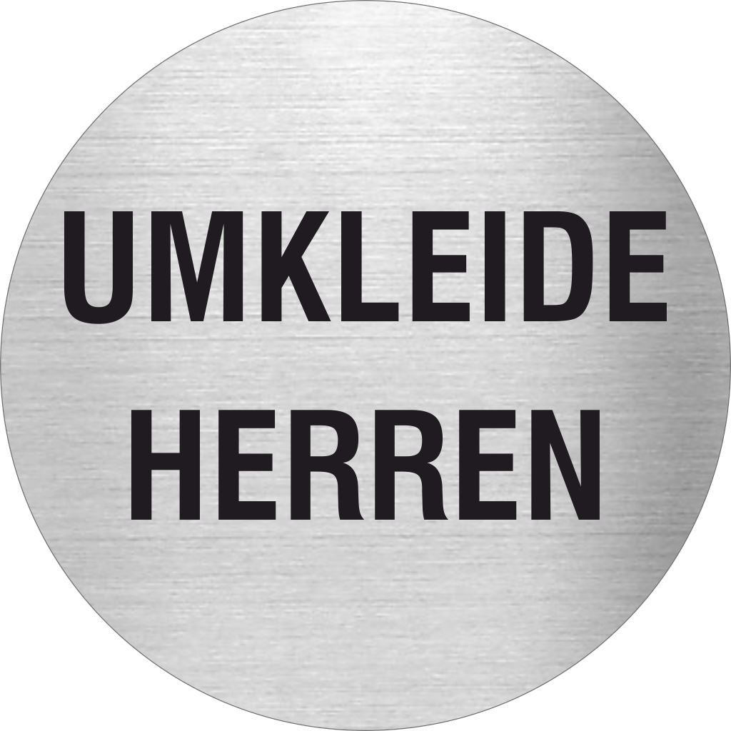 Piktogramme Umkleide Herren Edelstahl Piktogramm Umkleide Herren