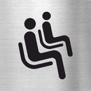 Pikto Warteraum Edelstahl Piktogramm Warteraum Pikto www.abstandshalter-online.com/ 70x70mm