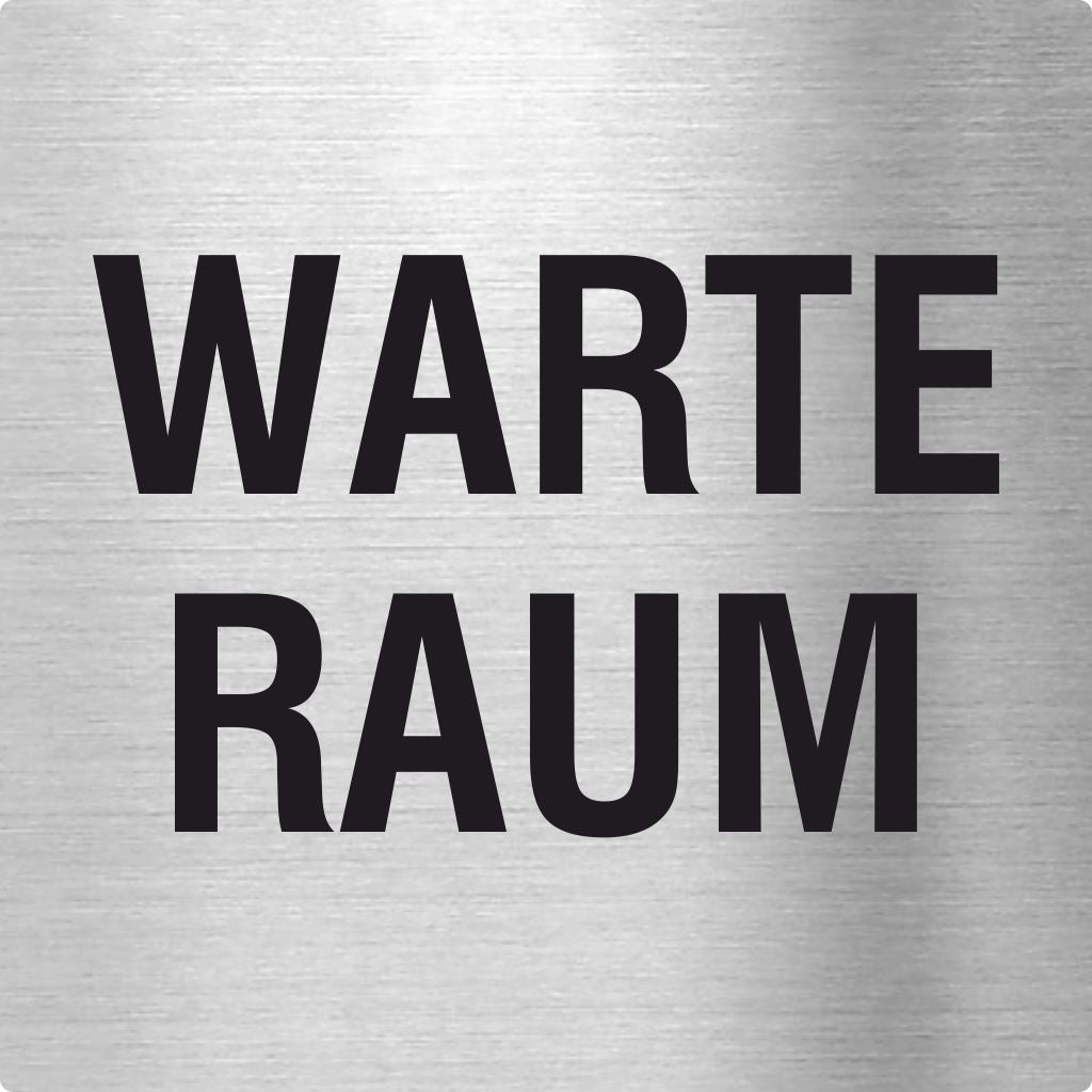 Pikto Warteraum Edelstahl Piktogramm Warteraum www.abstandshalter-online.com/ 70x70mm