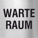 Pikto Warteraum Edelstahl Piktogramm Warteraum www.abstandshalter-online.com/ 70x70mm