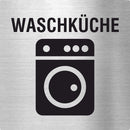 Piktogramm Waschküche aus Edelstahl Piktogramm Waschküche www.abstandshalter-online.com/ 70x70mm
