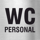 Piktogramme WC Personal Edelstahl Piktogramm WC Personal www.abstandshalter-online.com/ 70x70mm