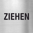 Pikto Ziehen Edelstahl Piktogramm Ziehen www.abstandshalter-online.com/ 70x70mm