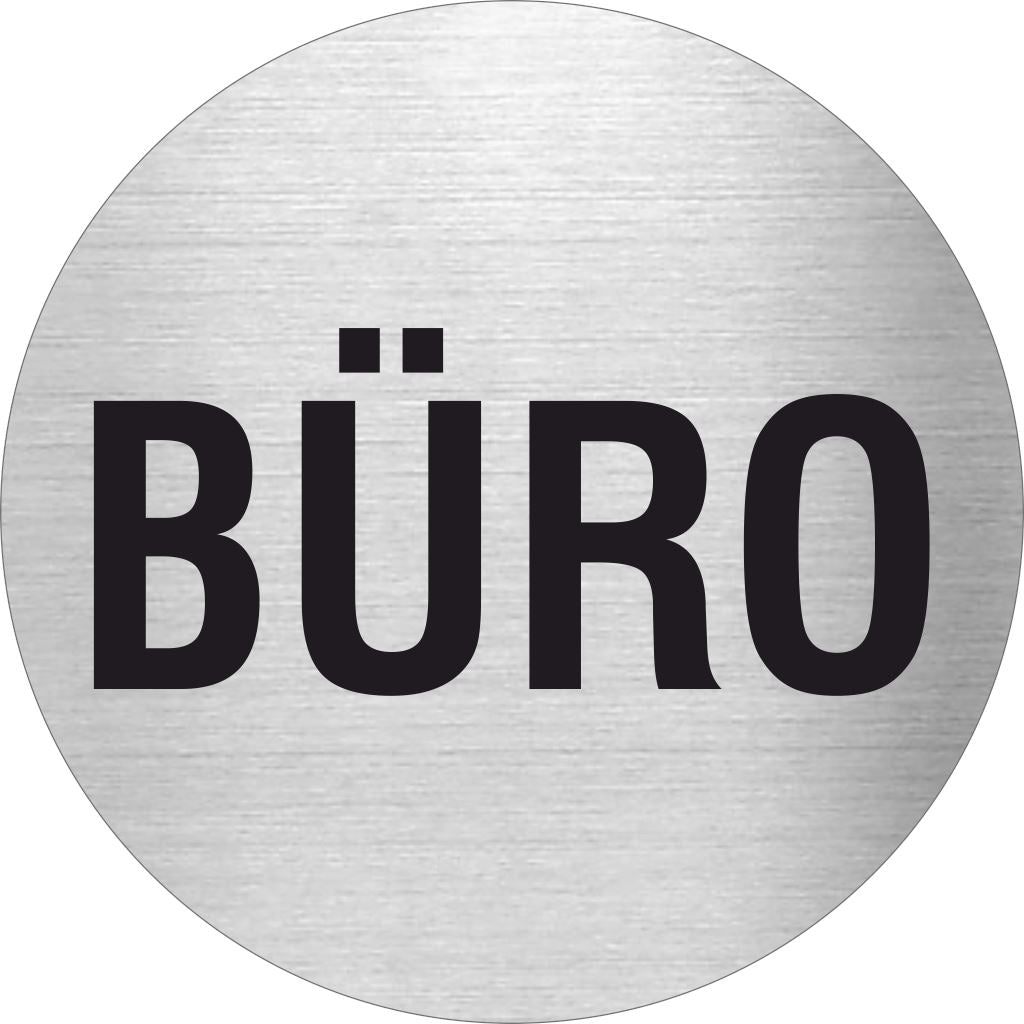 Pikto Büro Edelstahl Piktogramm Büro www.abstandshalter-online.com/ Ø60mm