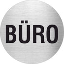 Pikto Büro Edelstahl Piktogramm Büro www.abstandshalter-online.com/ Ø60mm