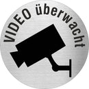 Piktogramm Video überwacht aus Edelstahl Piktogramm Video überwacht