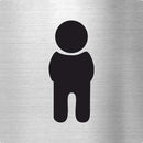 Piktogramme Edelstahl WC Jungen Piktogramm WC Junge www.abstandshalter-online.com/ 70x70mm