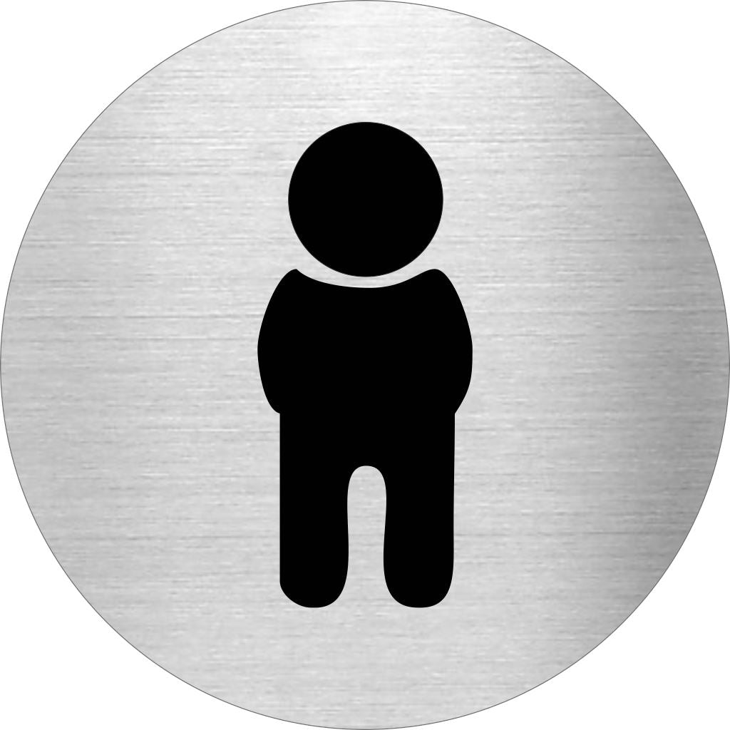 Piktogramme Edelstahl WC Jungen 1
