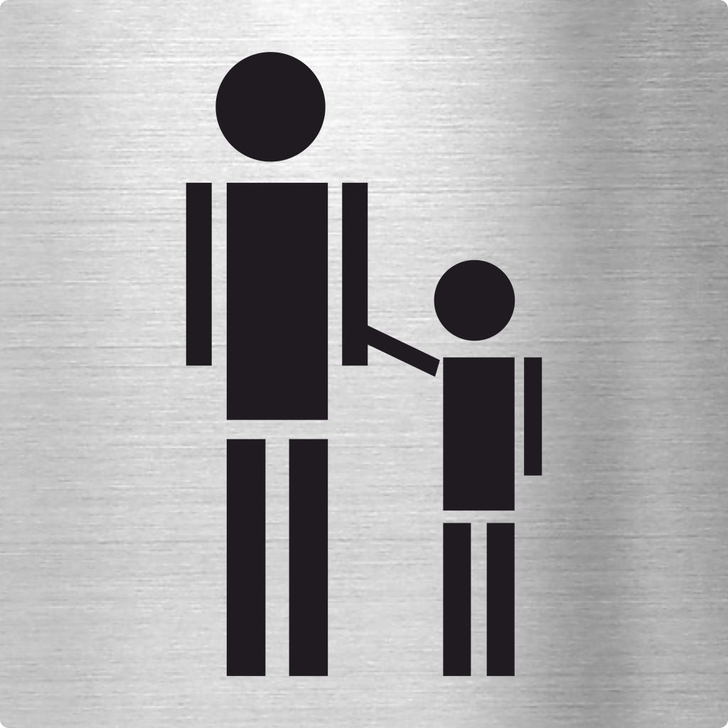 Piktogramme WC Herren/Junge modern Edelstahl Piktogramm WC Herren www.abstandshalter-online.com/