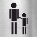 Piktogramme WC Herren/Junge modern Edelstahl Piktogramm WC Herren www.abstandshalter-online.com/