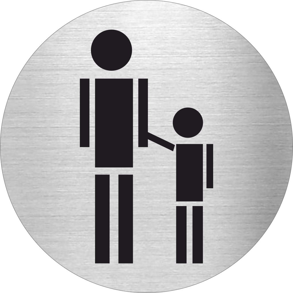 Piktogramme WC Herren/Junge modern Edelstahl Piktogramm WC Herren www.abstandshalter-online.com