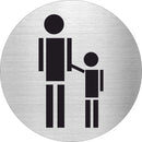 Piktogramme WC Herren/Junge modern Edelstahl Piktogramm WC Herren www.abstandshalter-online.com