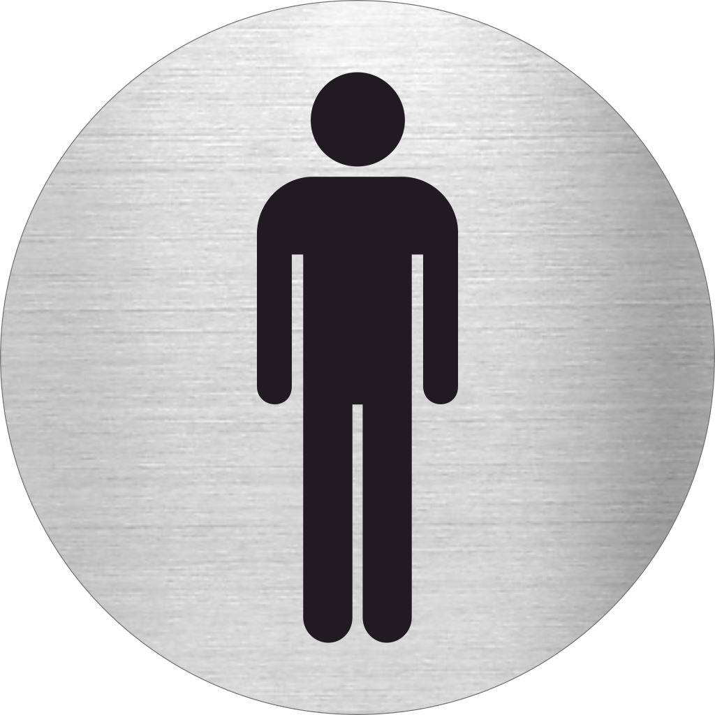 Piktogramme WC Herren Edelstahl Piktogramm WC Herren 1