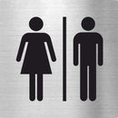 Piktogramme WC Damen/Herren Edelstahl Piktogramm WC Damen und Herren
