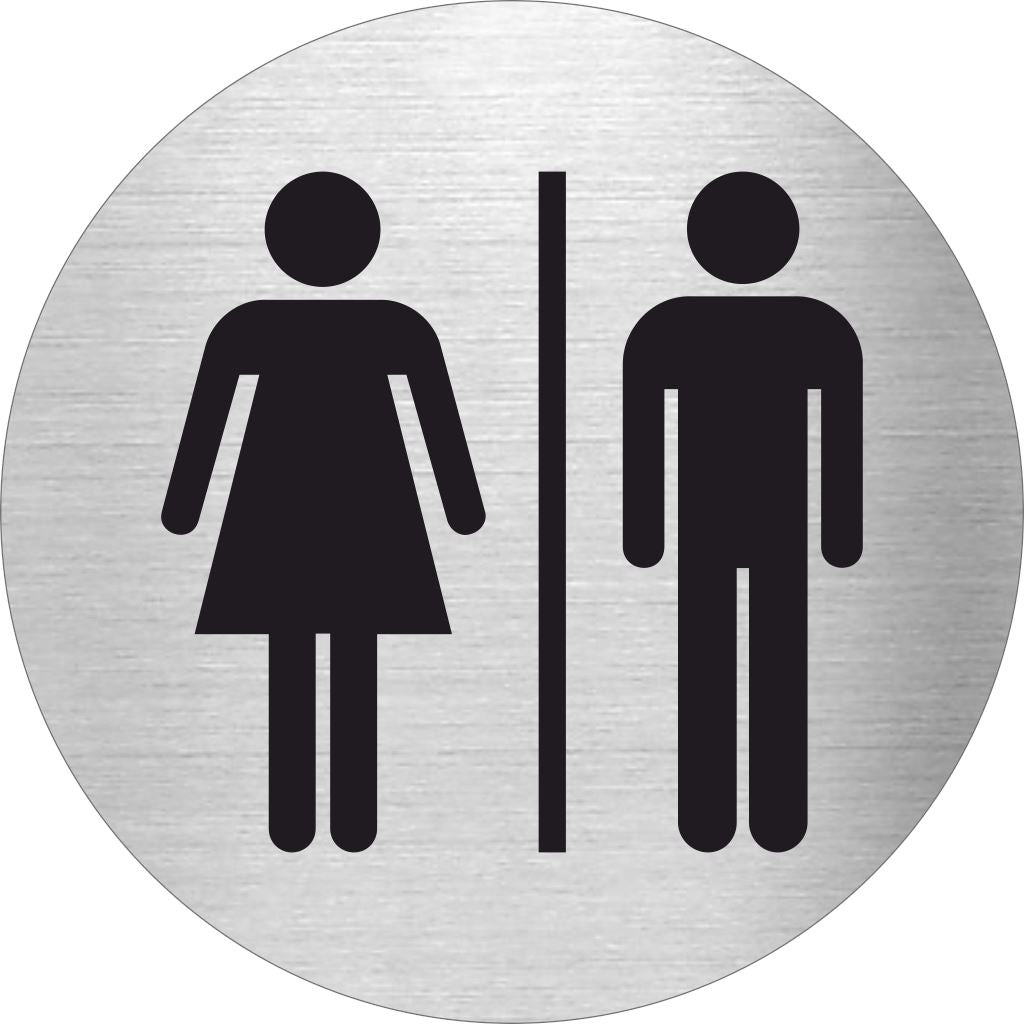 Piktogramme WC Damen/Herren Edelstahl 1