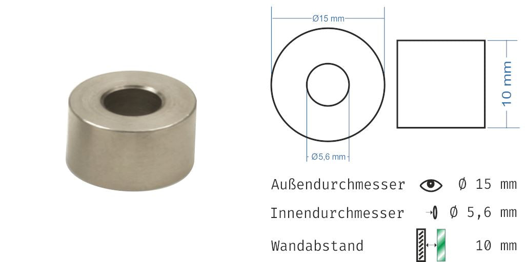 Distanzhülsen Basedow aus Edelstahl 122