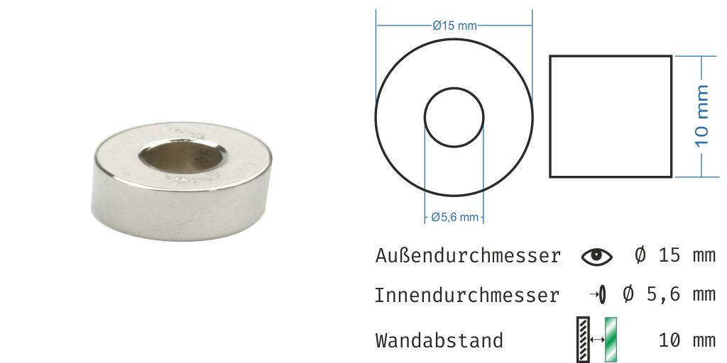 Distanzhülsen Glanz verchromt 17