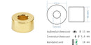 Distanzhülsen Gold glänzend 18