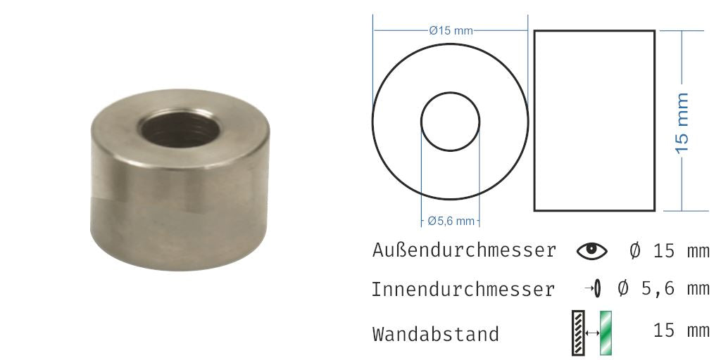Distanzhülsen Basedow aus Edelstahl 123