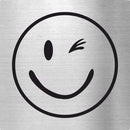 Piktogramm Smily zwinker aus Edelstahl Piktogramm Smily zwinker