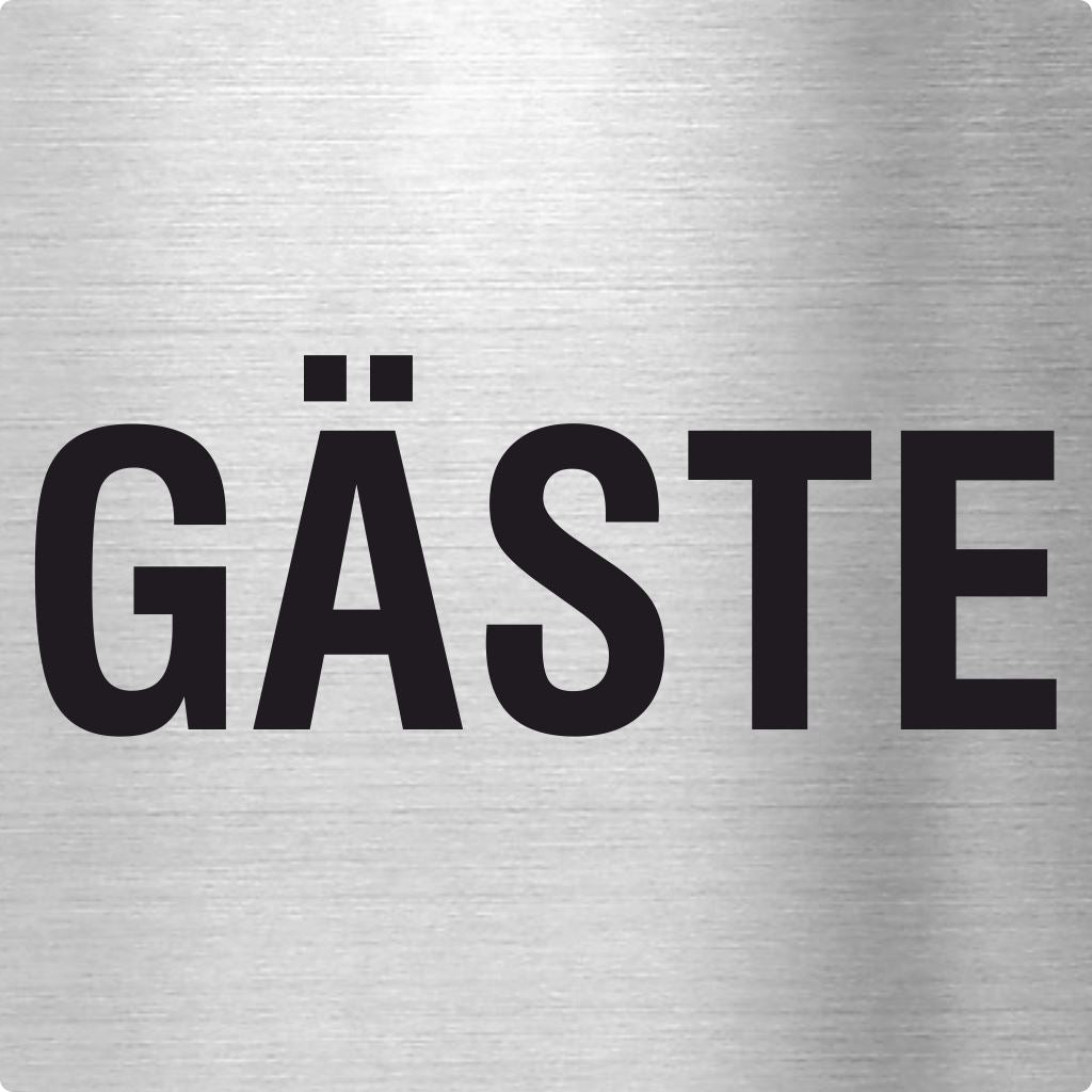 Piktogramm Gäste aus Edelstahl Piktogramm Gäste www.abstandshalter-online.com/ 70x70mm