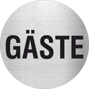 Piktogramm Gäste aus Edelstahl Piktogramm Gäste www.abstandshalter-online.com/ Ø60mm