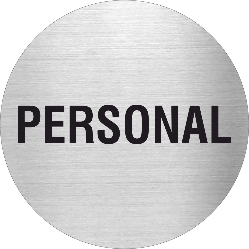 Pikto Personal Edelstahl Piktogramm Personal www.abstandshalter-online.com/ Ø60mm