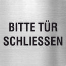 Piktogramm Bitte Tür schließen aus Edelstahl Piktogramm Bitte Tür schließen