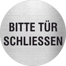 Piktogramm Bitte Tür schließen aus Edelstahl Piktogramm Bitte Tür schließen