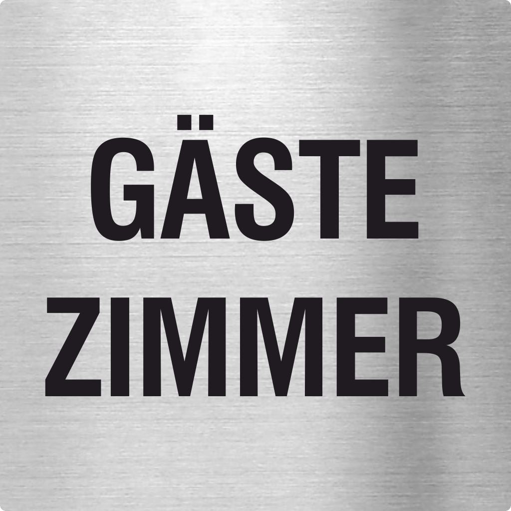 Pikto Gästezimmer Edelstahl Piktogramm Gästezimmer / 70x70mm