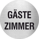 Pikto Gästezimmer Edelstahl Piktogramm Gästezimmer www.abstandshalter-online.com/ Ø60mm